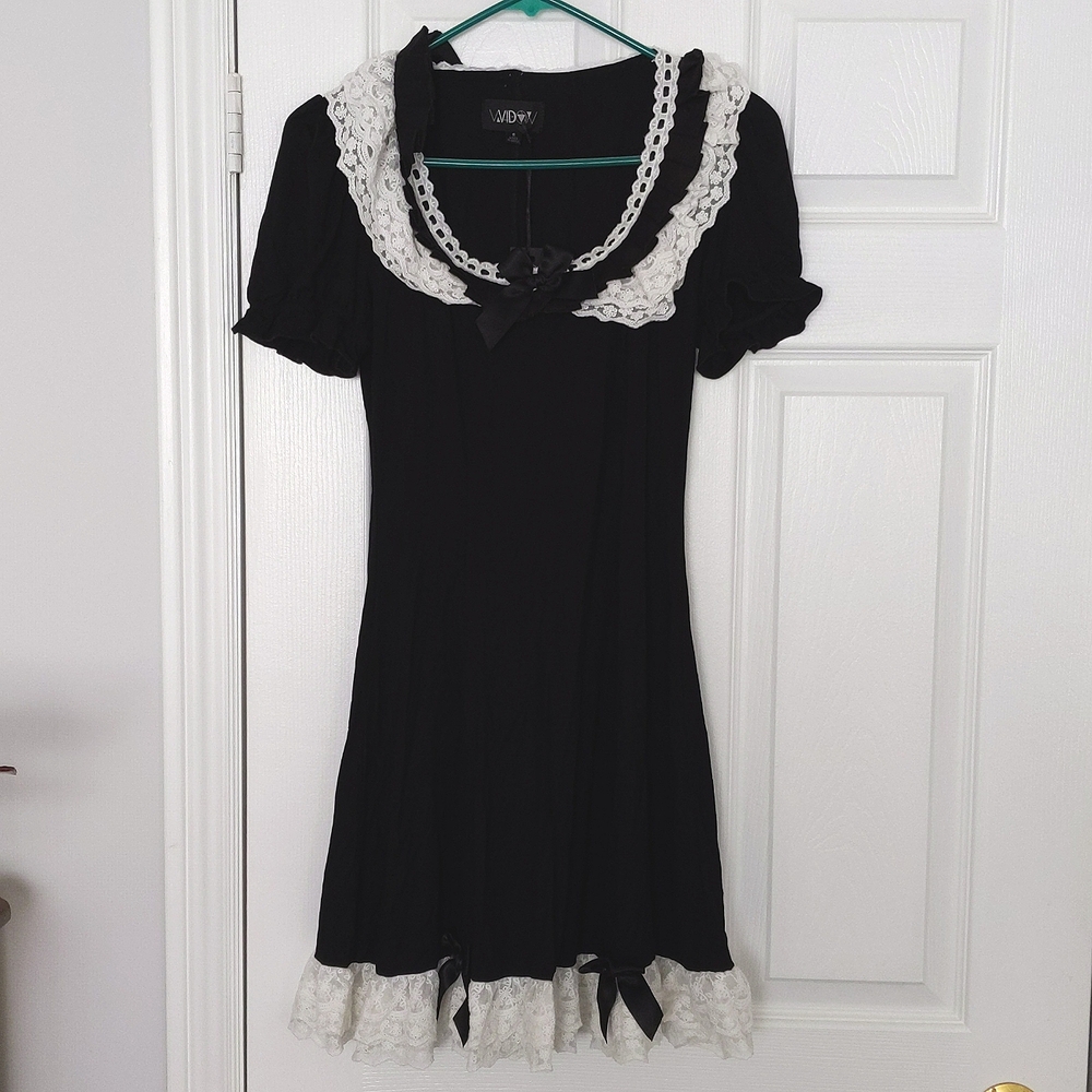 Dolls Kill Black and White Mini Dress